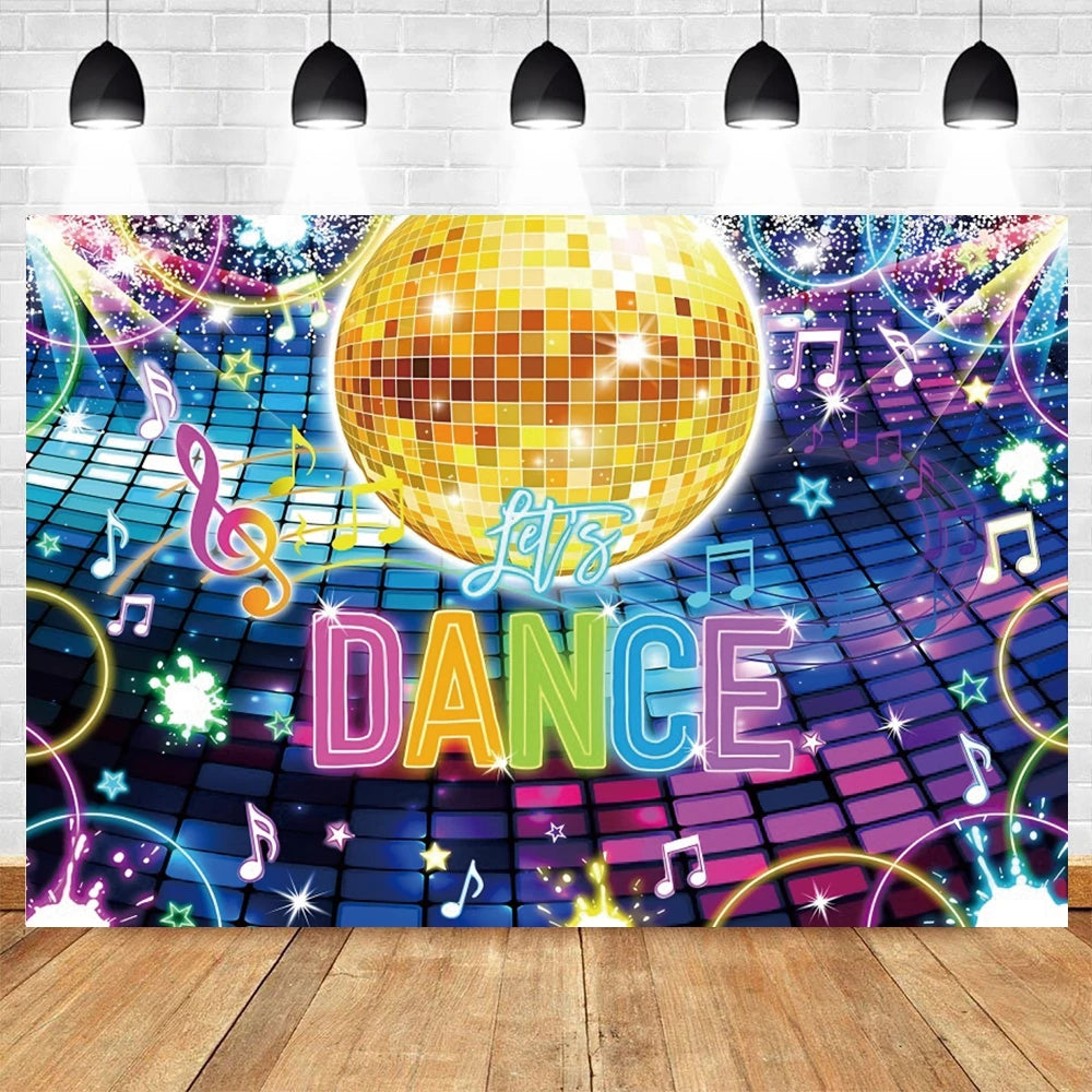 80's 90's Disco Music Hip Hop Birthday Party Backdrop Graffiti Neon Glow Adult Baby Photography Background Decor Photo Studio