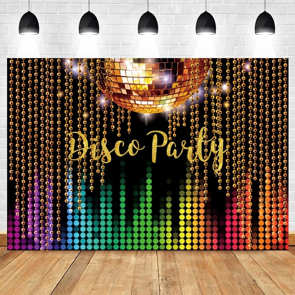 80's 90's Hip Hop Disco Backdrop for Photography Retro Neon Lights Let's Glow Adult Baby Birthday Party Background Photo Studio