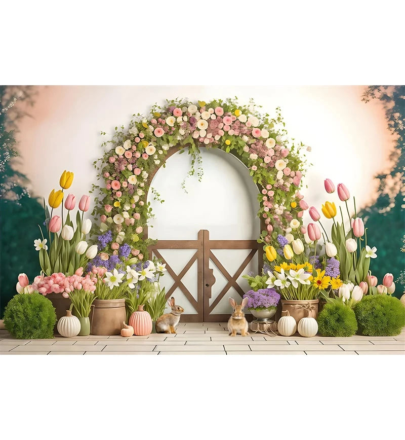 Abstract Flower Photography Backdrop Spring Floral Garden  Newborn Baby Shower Birthday Wedding Portrait Background Photo Studio